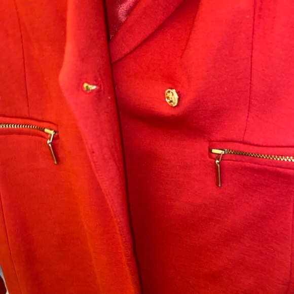 Vivienne Tam Red Double Breasted Blazer - Picture 3 of 11